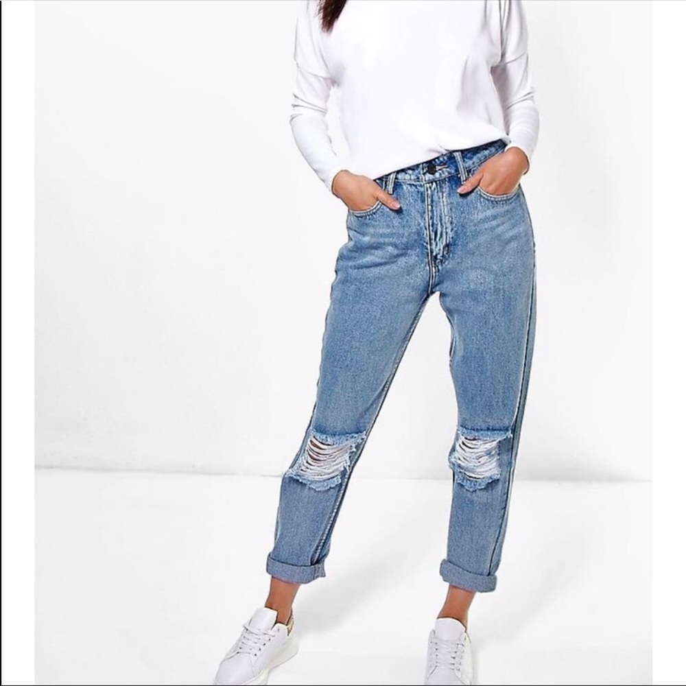 Denim boyfriend jeans